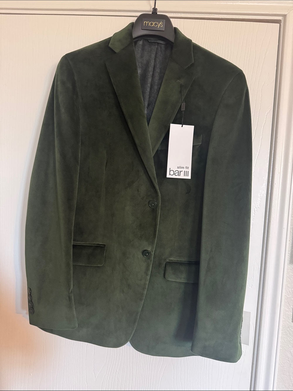 Bar III Dark Green Men's Blazer